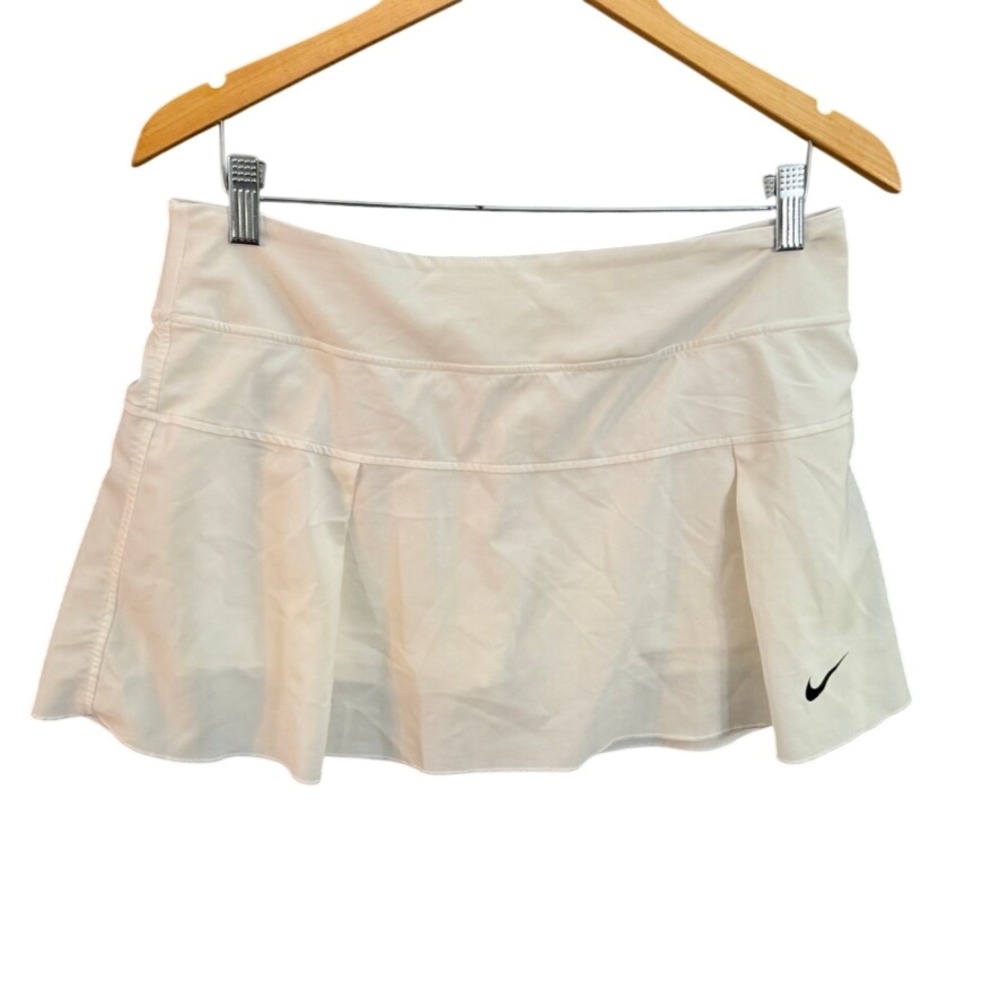 Nike Dri-FIT White Pleated Tennis Skort Womens Medium Athletic Skirt  Short